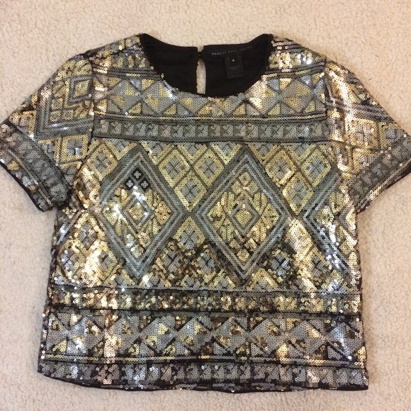 Marc Jacobs stunning Retro Sequins Top - Picture 1 of 3
